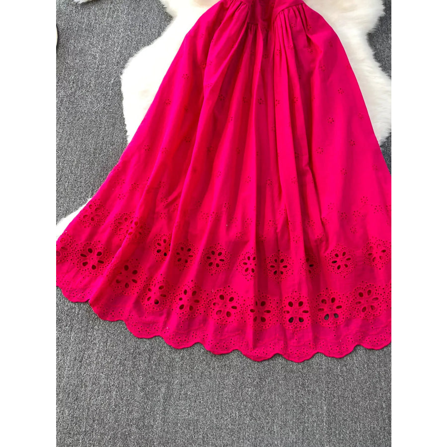 Lace Detail Sleeveless Dress Apparel and Accessories