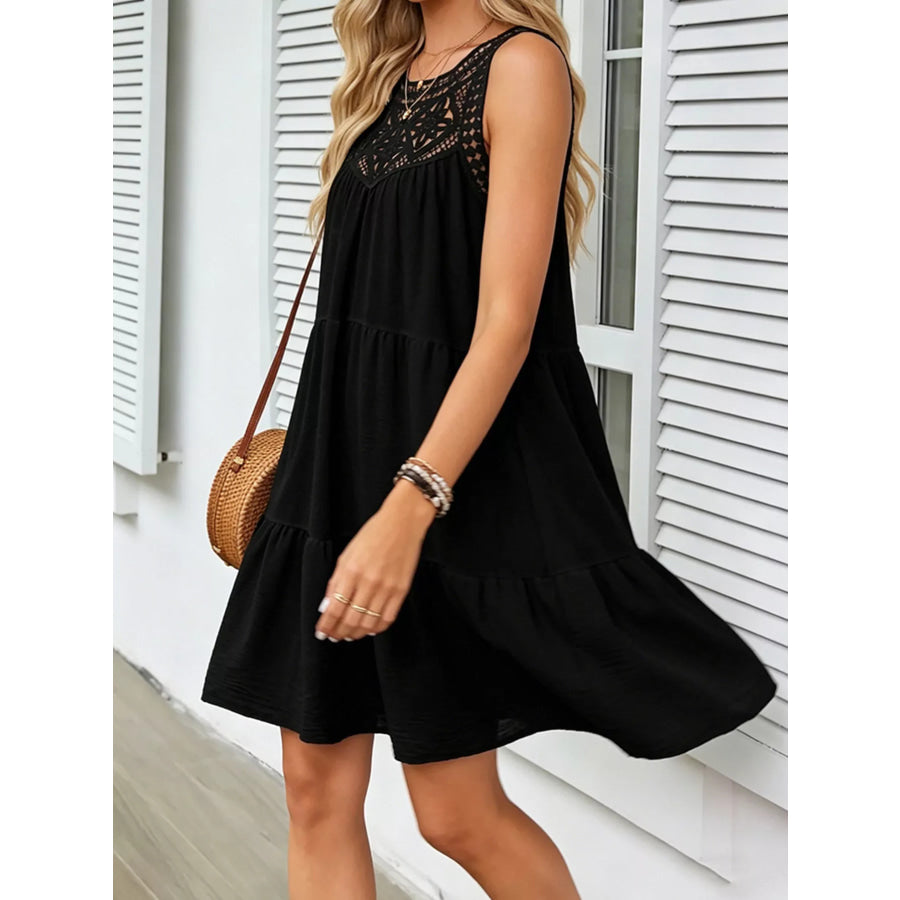 Lace Detail Sleeveless Dress Apparel and Accessories