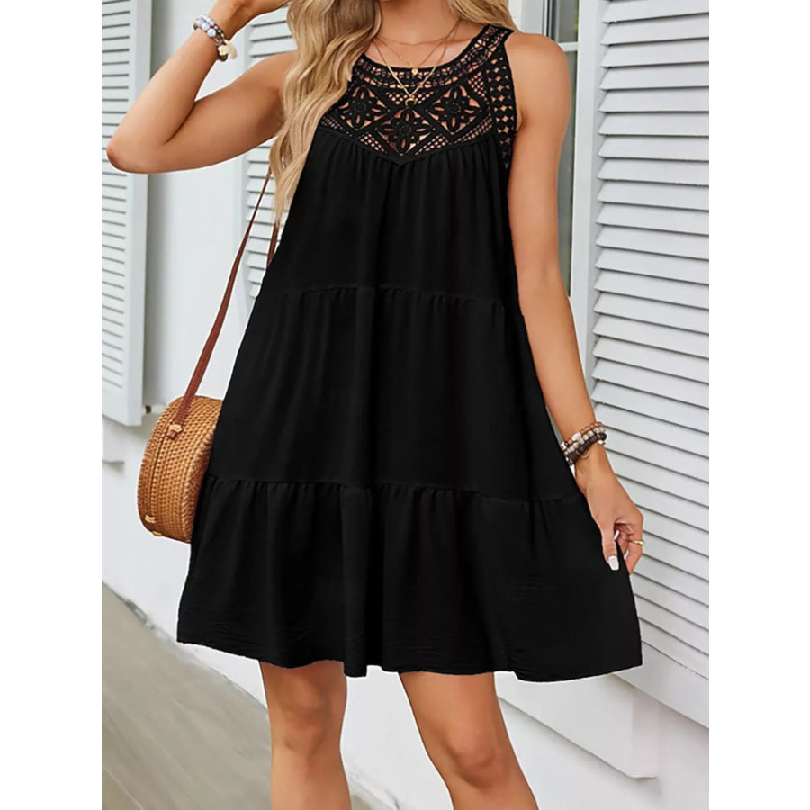 Lace Detail Sleeveless Dress Apparel and Accessories