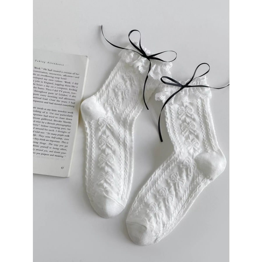 Lace Detail Socks Apparel and Accessories