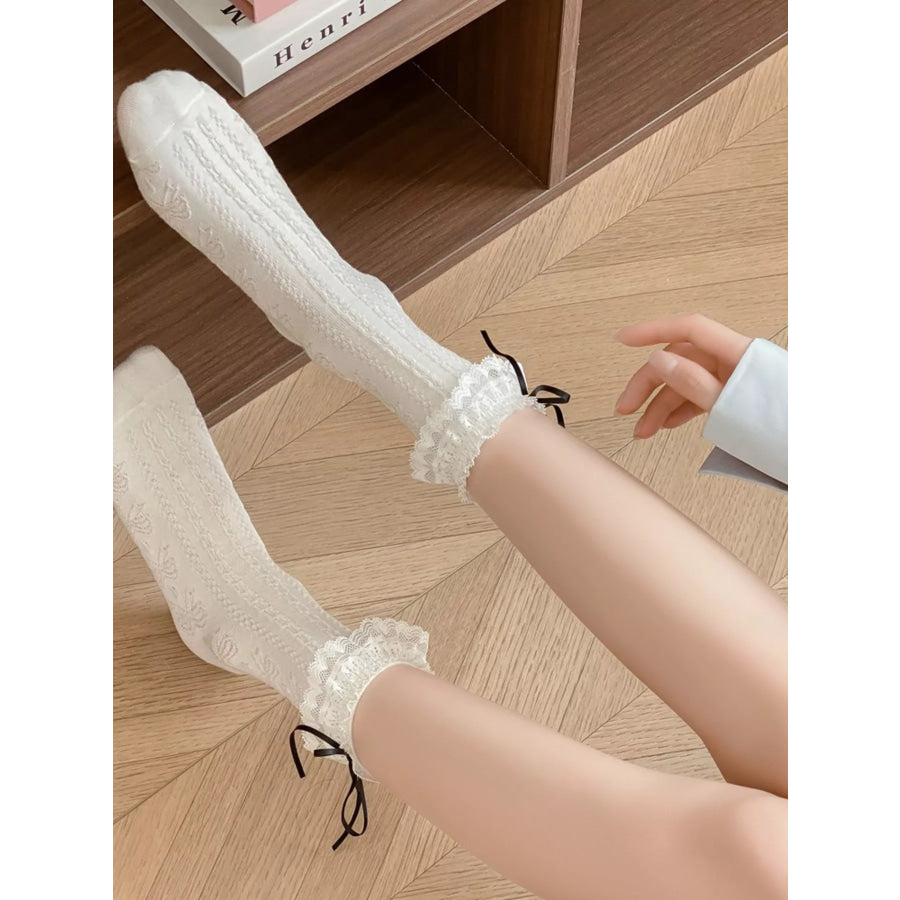 Lace Detail Socks Apparel and Accessories