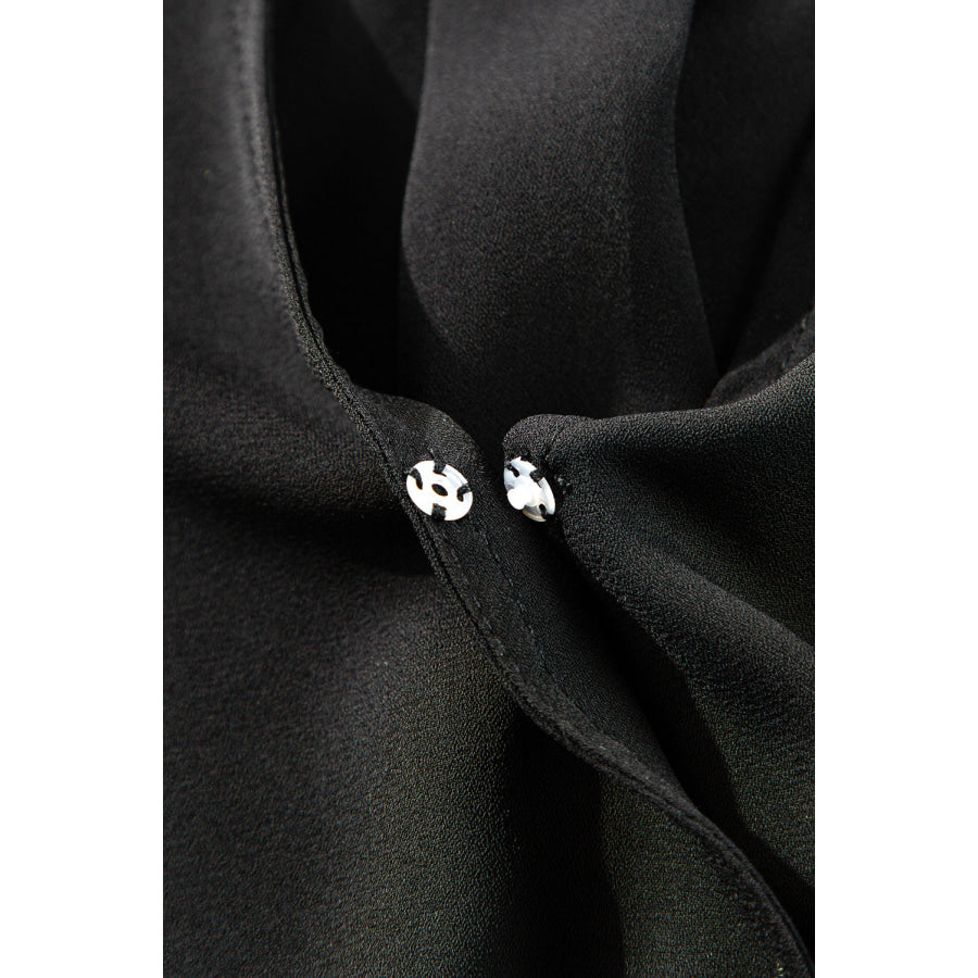 Lace Detail Surplice Long Sleeve Blouse Apparel and Accessories