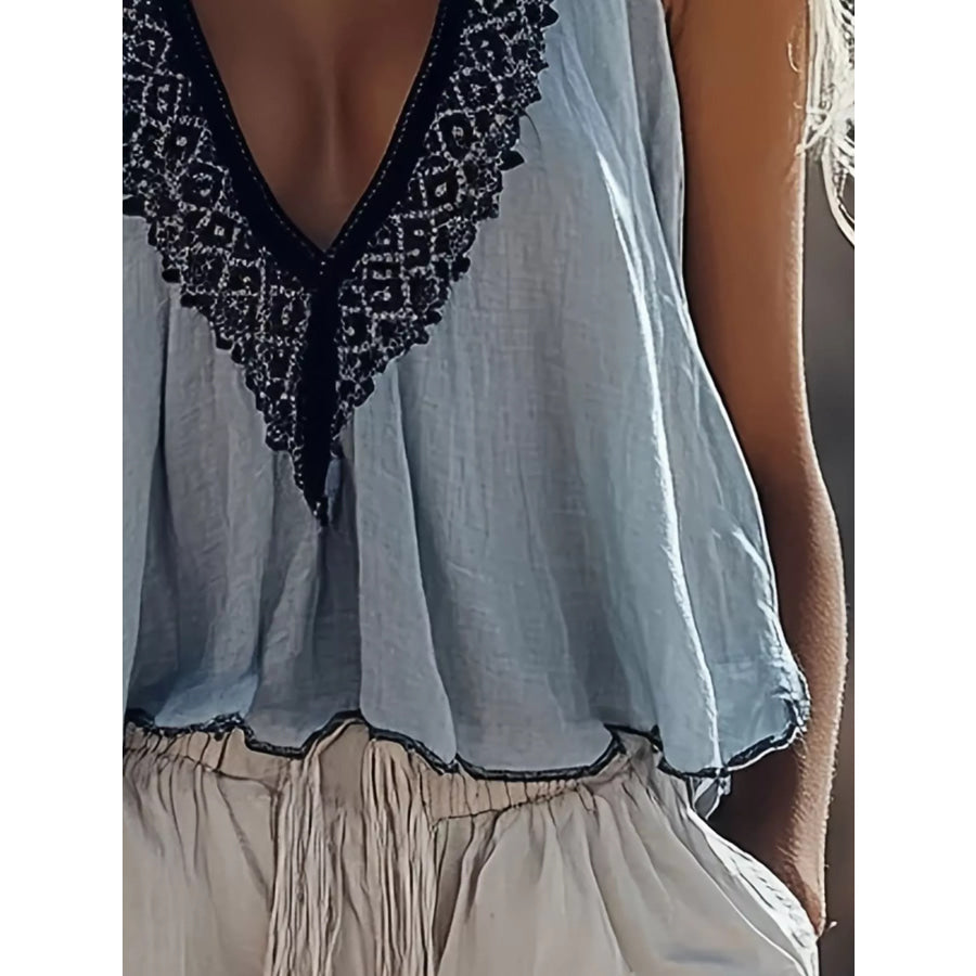 Lace Detail V-Neck Cami Apparel and Accessories