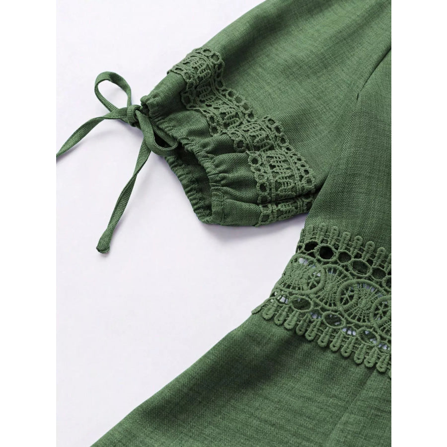 Lace Detail V-Neck Mini Dress Apparel and Accessories