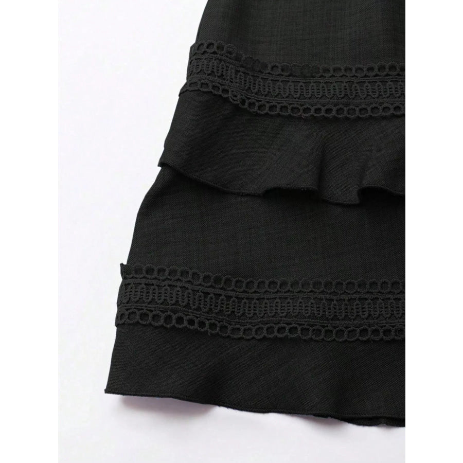 Lace Detail V-Neck Mini Dress Apparel and Accessories