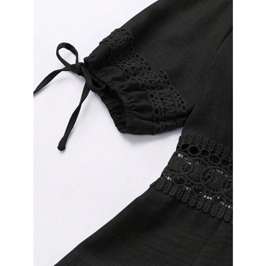 Lace Detail V-Neck Mini Dress Apparel and Accessories