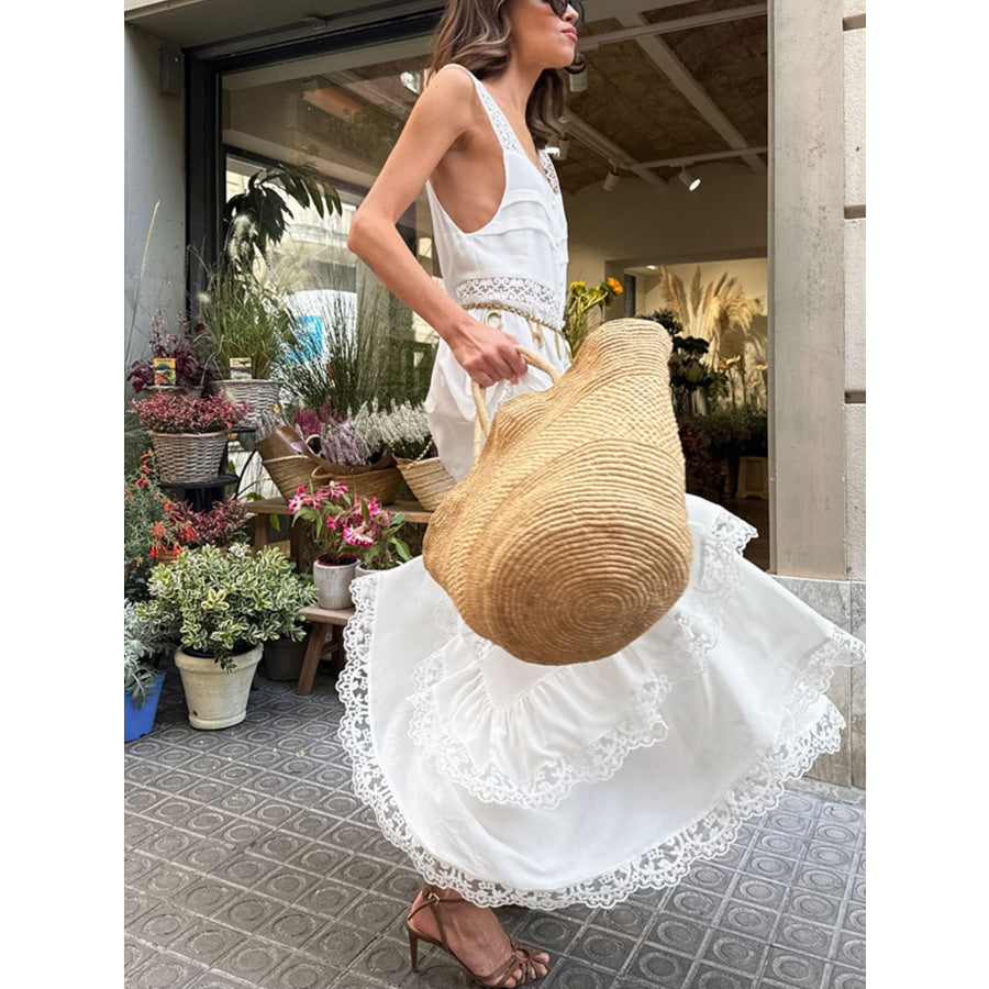 Lace Detail Wide Strap Dress Apparel and Accessories