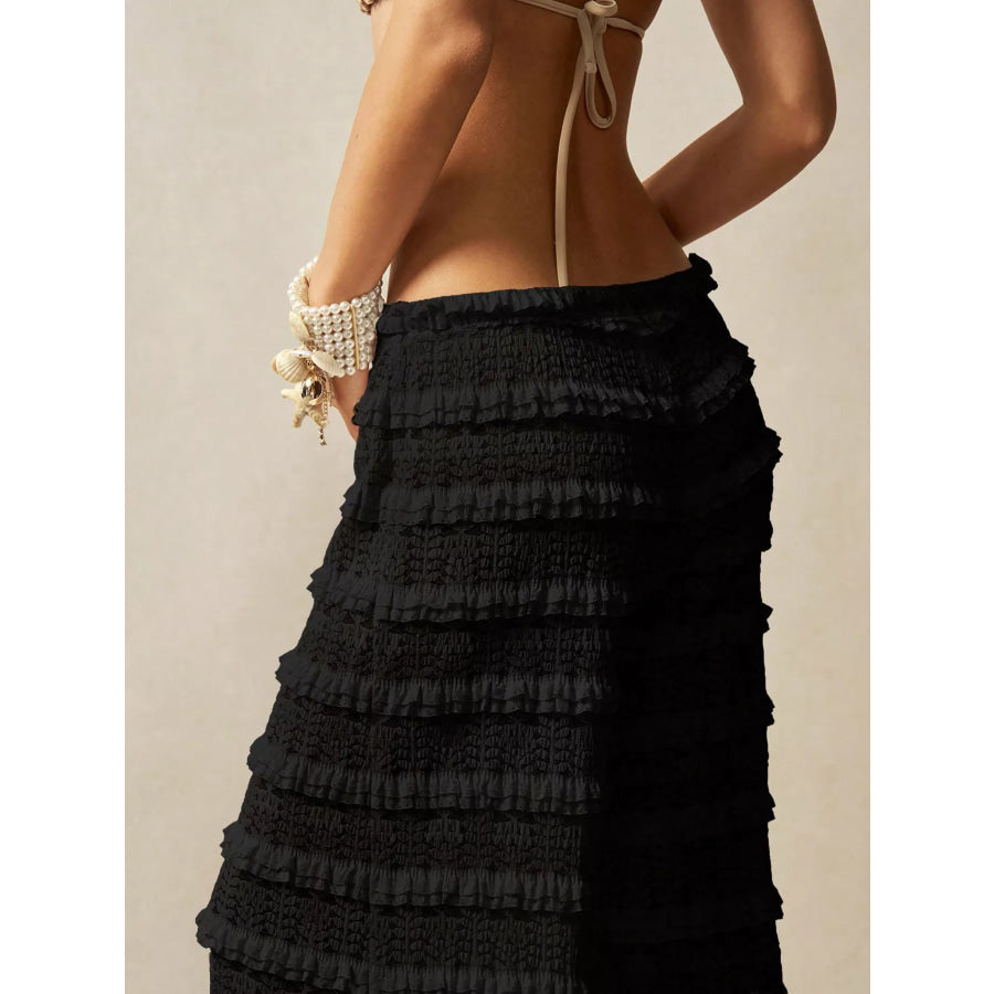 Lace Drawstring Wide-Leg Pants Apparel and Accessories