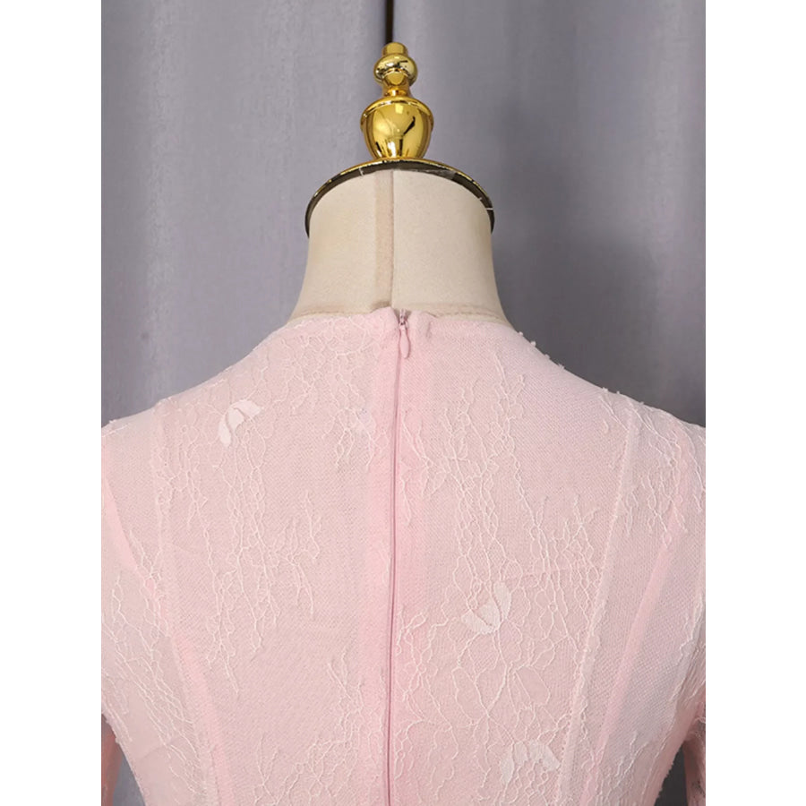 Lace Flare Sleeve Mini Dress Apparel and Accessories