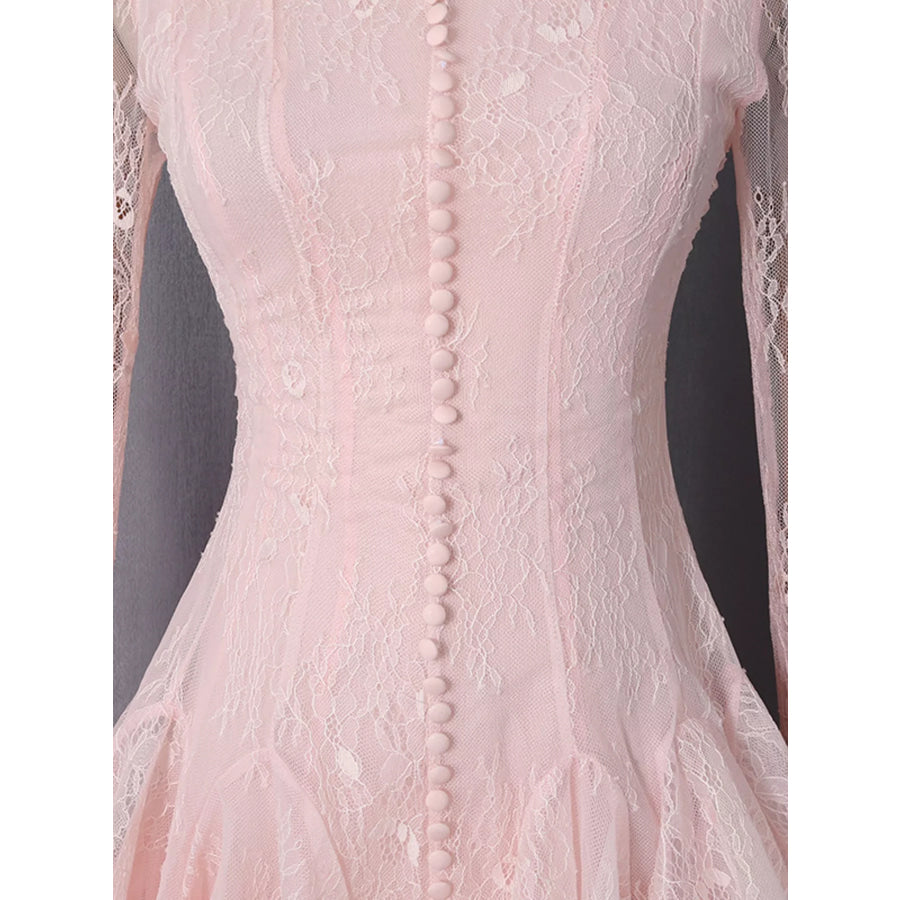 Lace Flare Sleeve Mini Dress Apparel and Accessories