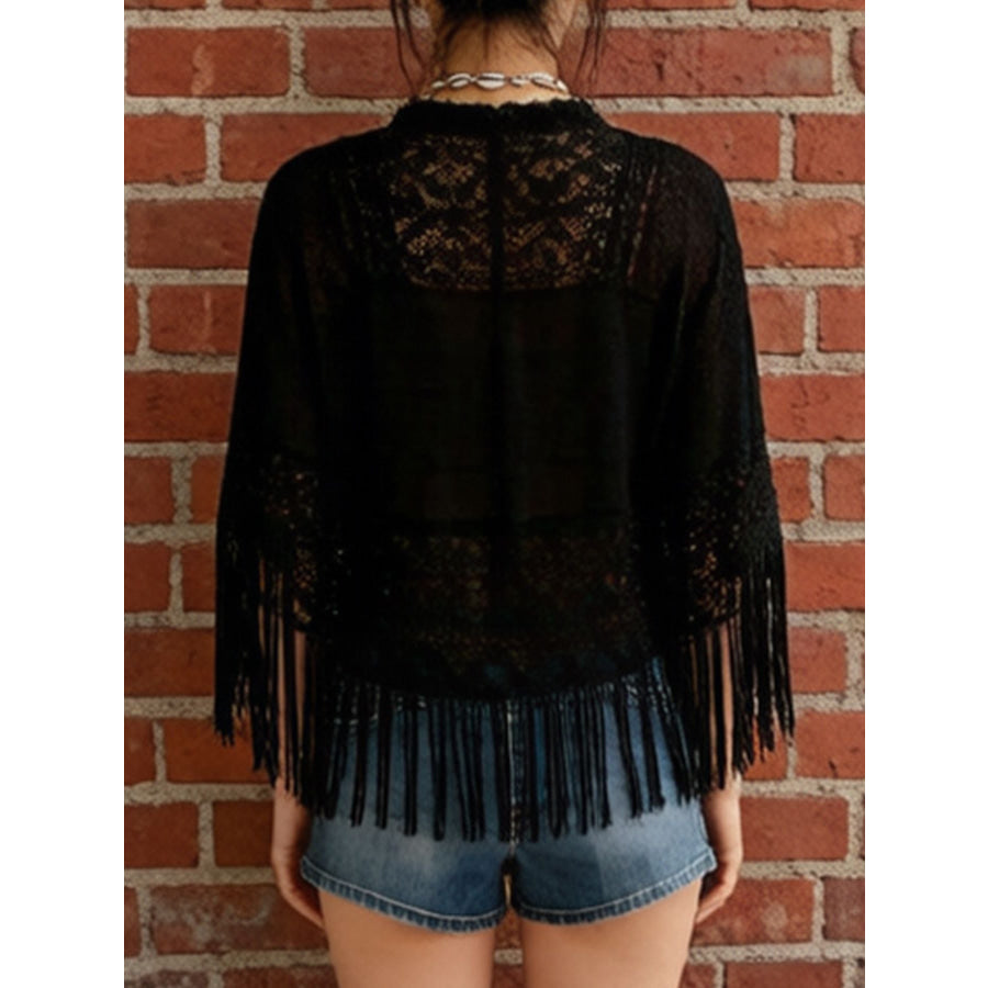 Lace Fringe Cover-Up Apparel and Accessories