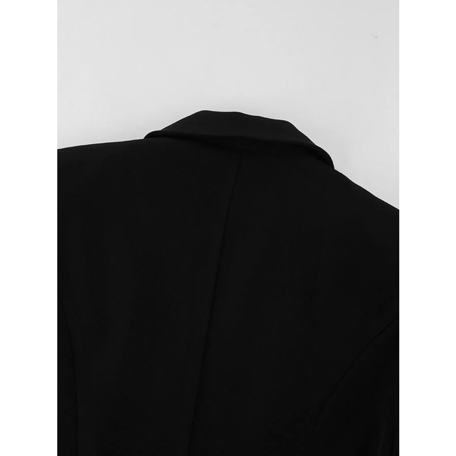 Lace Hem Lapel Collar Blazer Apparel and Accessories