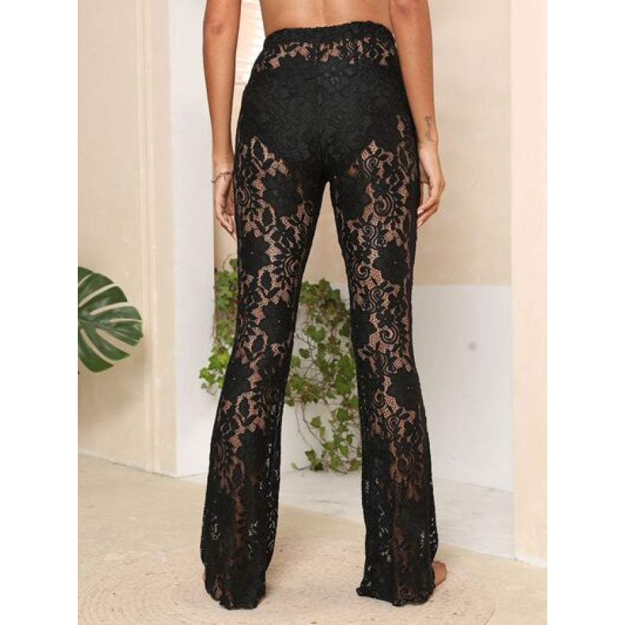 Lace High Waist Swim Pants Apparel and Accessories