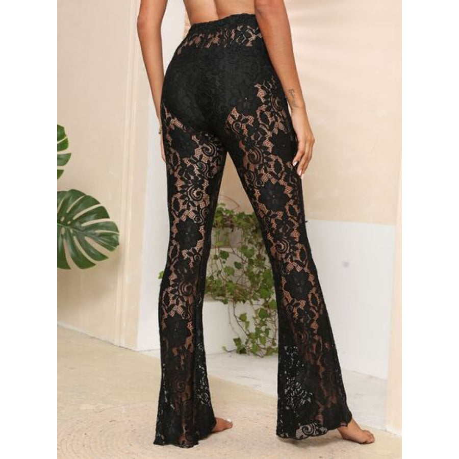 Lace High Waist Swim Pants Apparel and Accessories