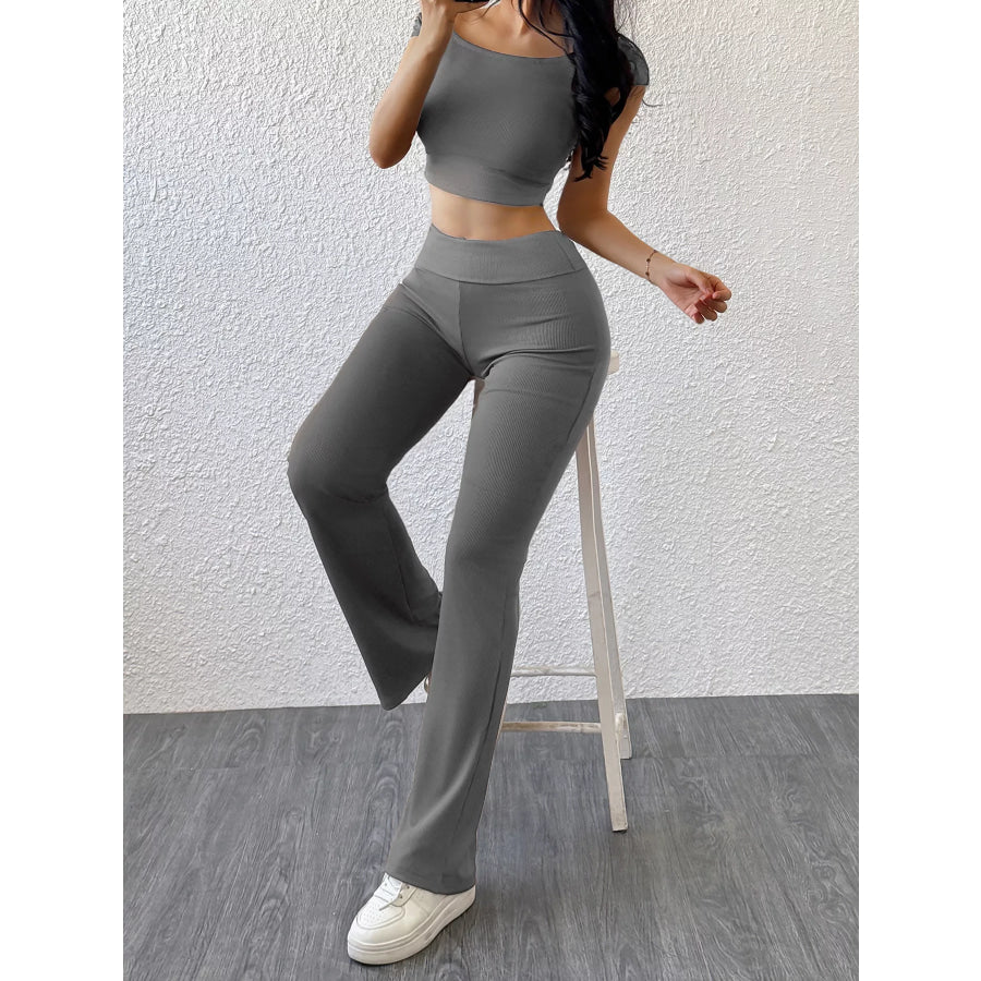 Lace Long Sleeve Bodysuit Dark Gray / S Apparel and Accessories