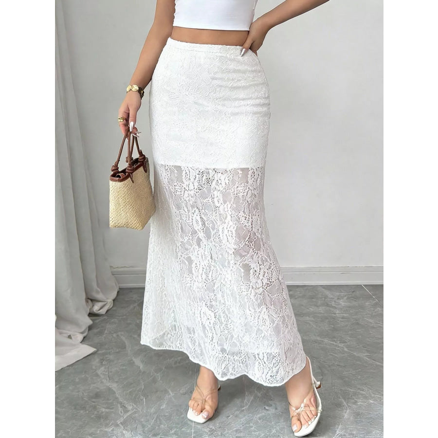 Lace Mermaid Maxi Skirt Apparel and Accessories