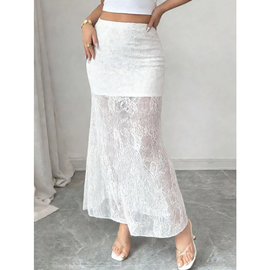 Lace Mermaid Maxi Skirt Apparel and Accessories