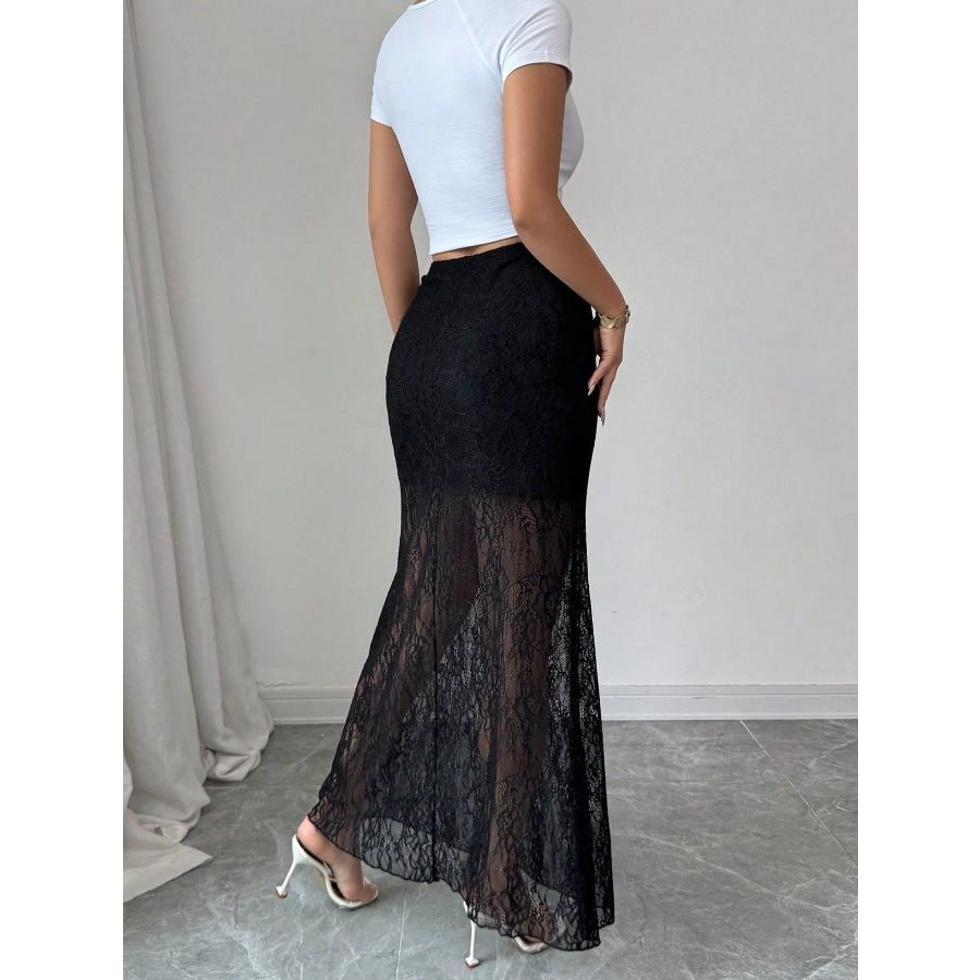 Lace Mermaid Maxi Skirt Apparel and Accessories