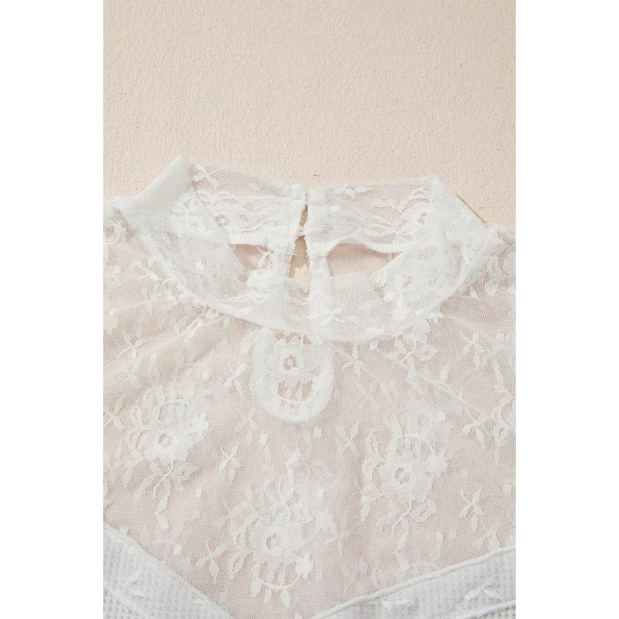Lace Mesh Long Sleeve Top Apparel and Accessories