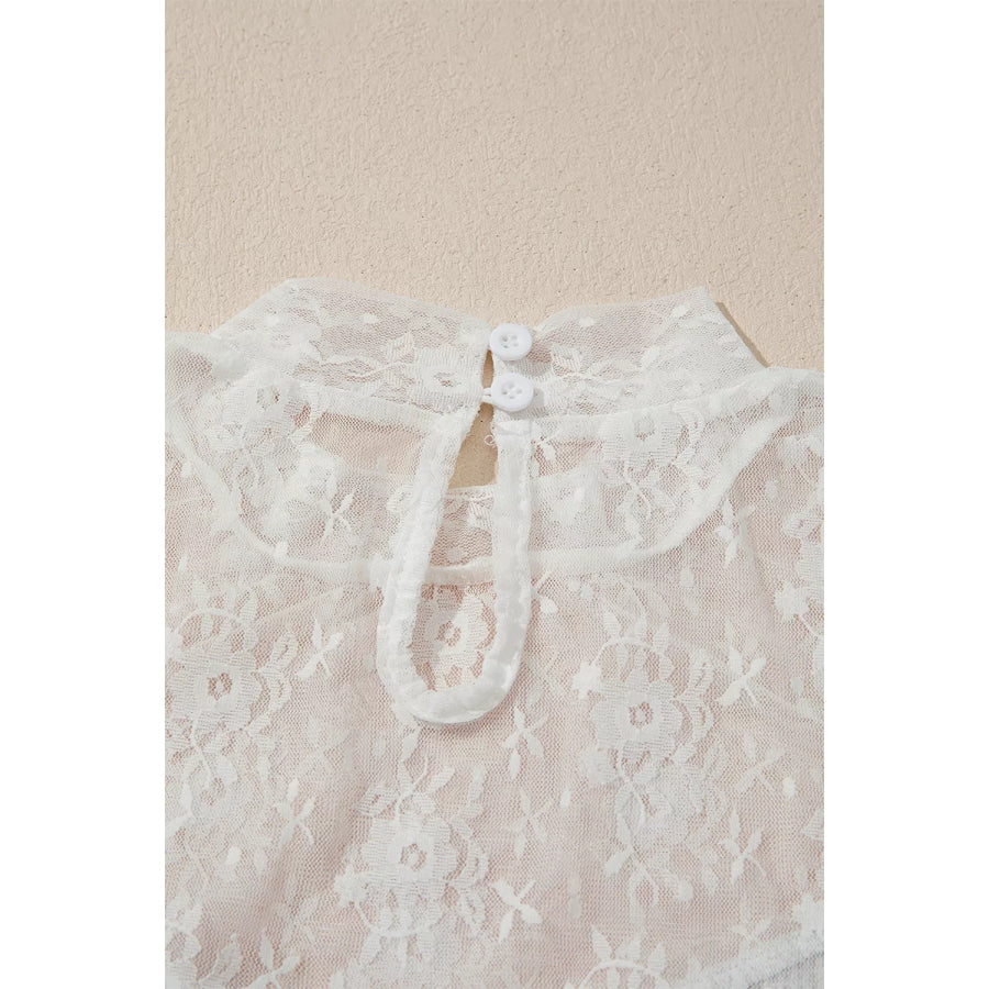 Lace Mesh Long Sleeve Top Apparel and Accessories