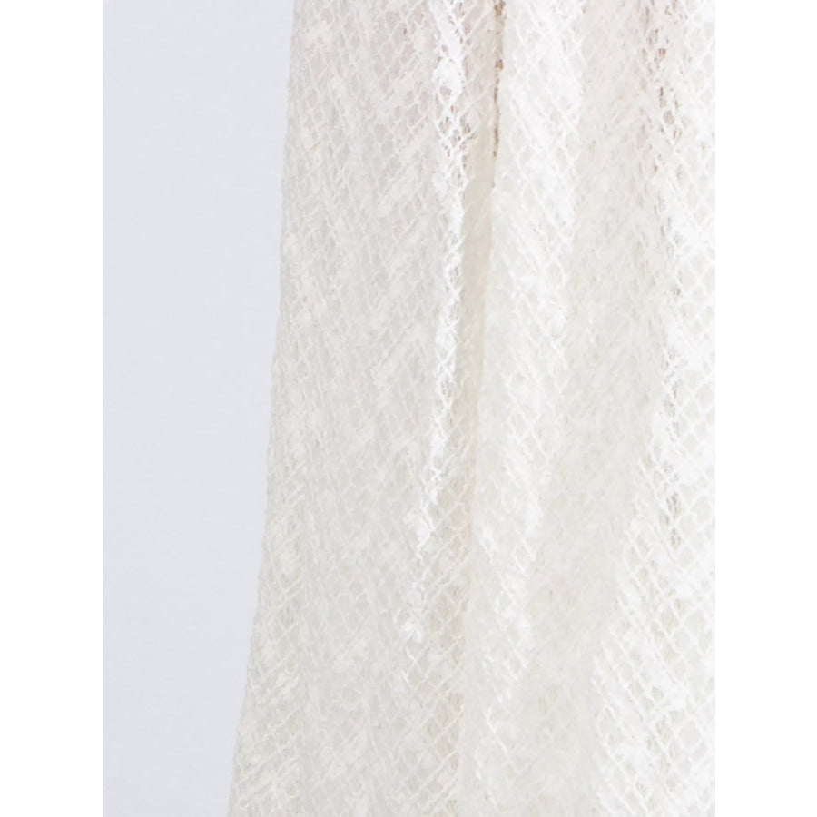 Lace Mock Neck Long Sleeve Maxi Dress Apparel and Accessories