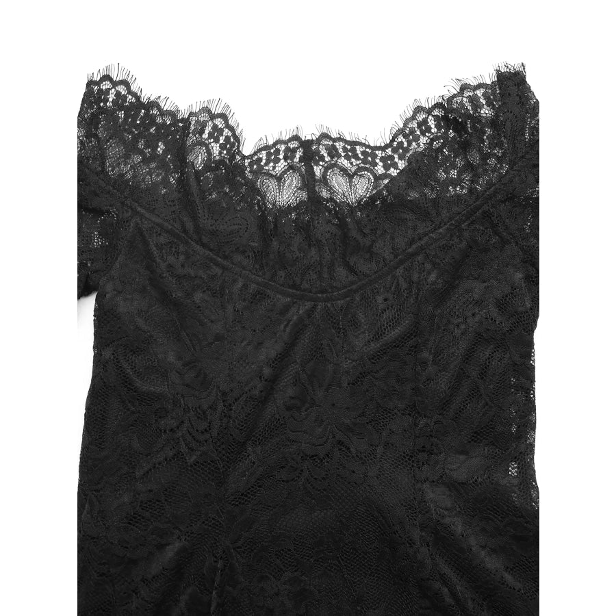 Lace Off Shoulder Mini Dress Apparel and Accessories