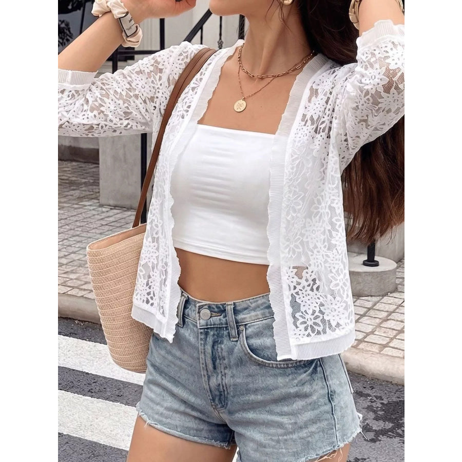 Lace Open Front Cover Up Apparel and Accessories
