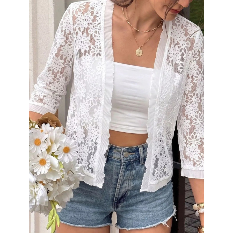 Lace Open Front Cover Up Apparel and Accessories