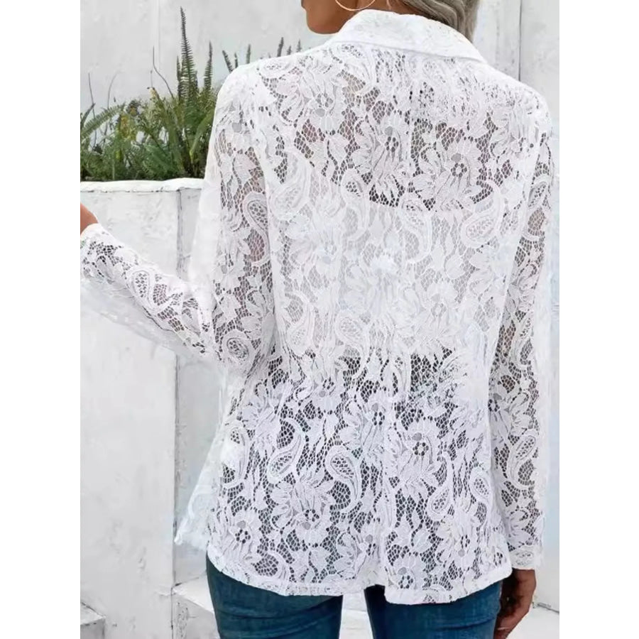 Lace Open-Front Outerwear Apparel and Accessories