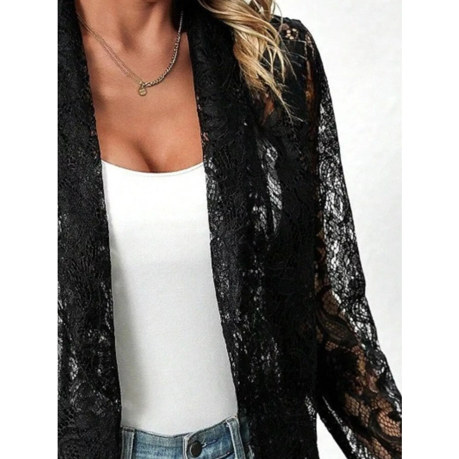 Lace Open-Front Outerwear Apparel and Accessories