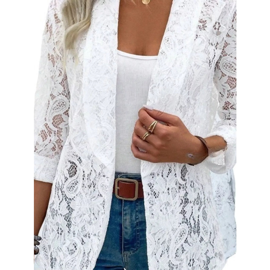 Lace Open-Front Outerwear Apparel and Accessories
