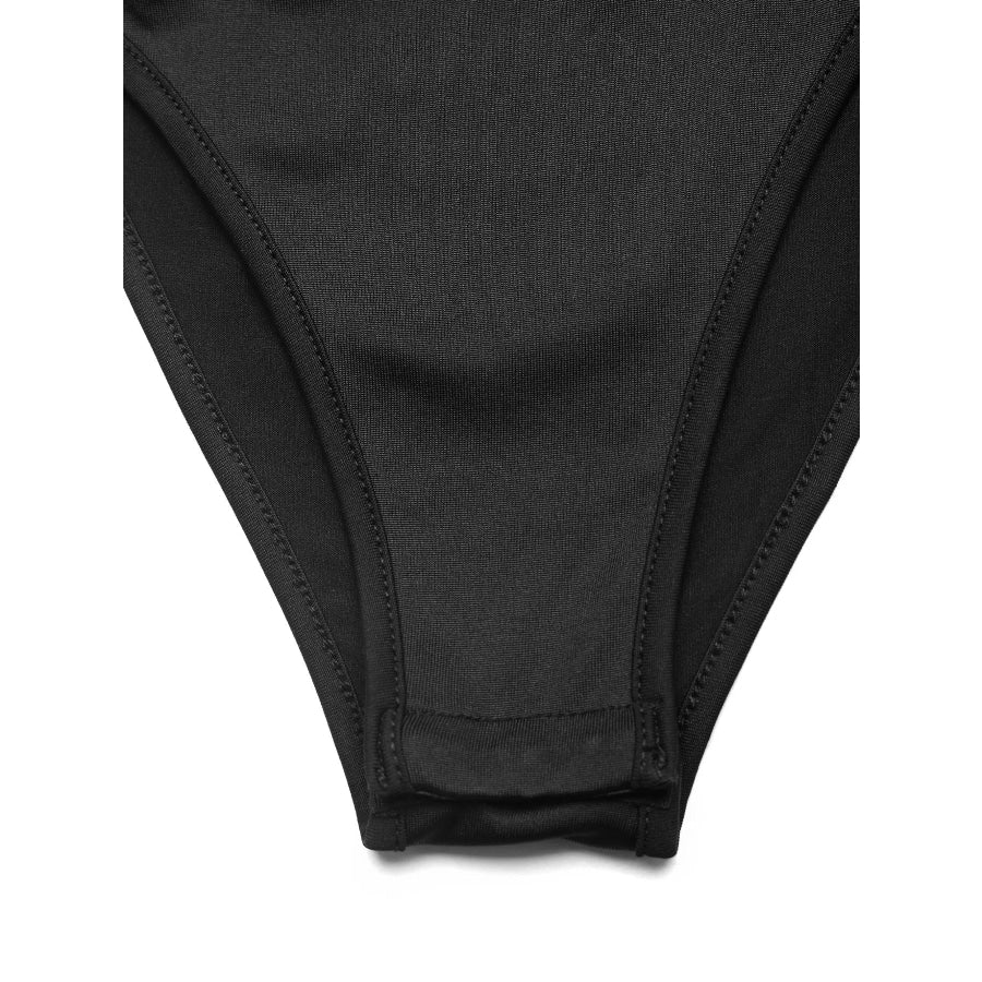 Lace Panel Cowl Neck Sleeveless Bodysuit Apparel and Accessories