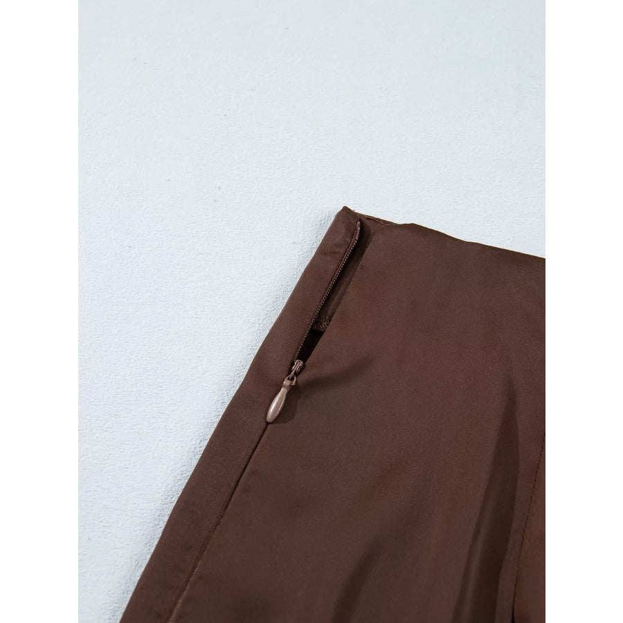 Lace Patchwork Hem Long Casual Shift Skirt Apparel and Accessories