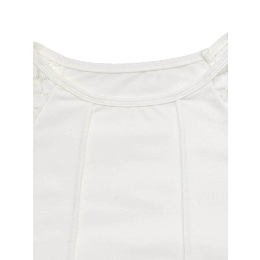 Lace Raglan Sleeve Sweatshirt Apparel and Accessories