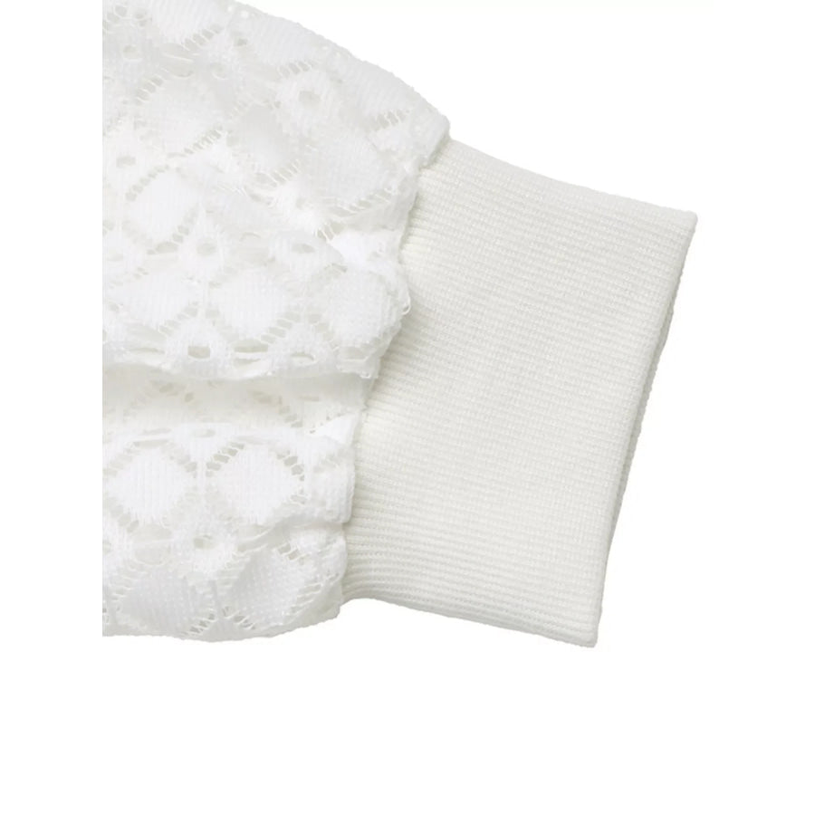 Lace Raglan Sleeve Sweatshirt Apparel and Accessories