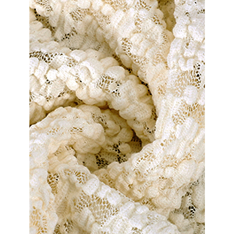 Lace Ruffle Trim Tie-Front Cami Apparel and Accessories