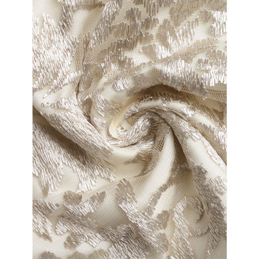 Lace Scalloped Hem Elastic Waist Shorts Apparel and Accessories