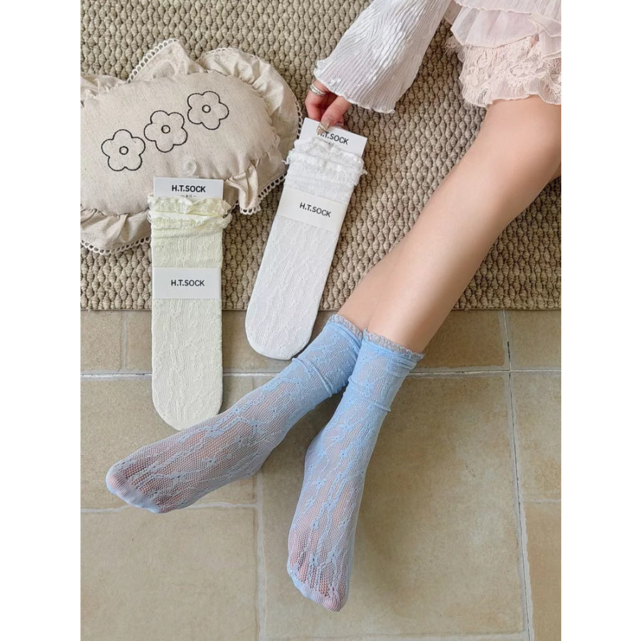 Lace Sheer Socks Apparel and Accessories