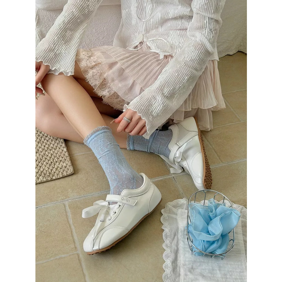 Lace Sheer Socks Blue / One Size Apparel and Accessories