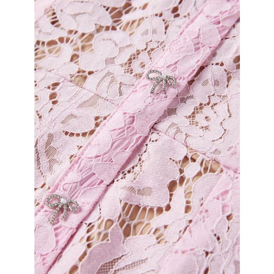 Lace Short Sleeve Mermaid Dress Apparel and Accessories