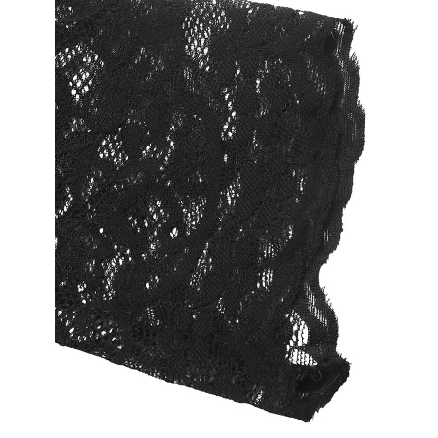 Lace Sleeve Square Neck Top Apparel and Accessories