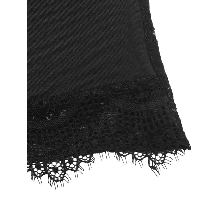 Lace Sleeve Square Neck Top Apparel and Accessories