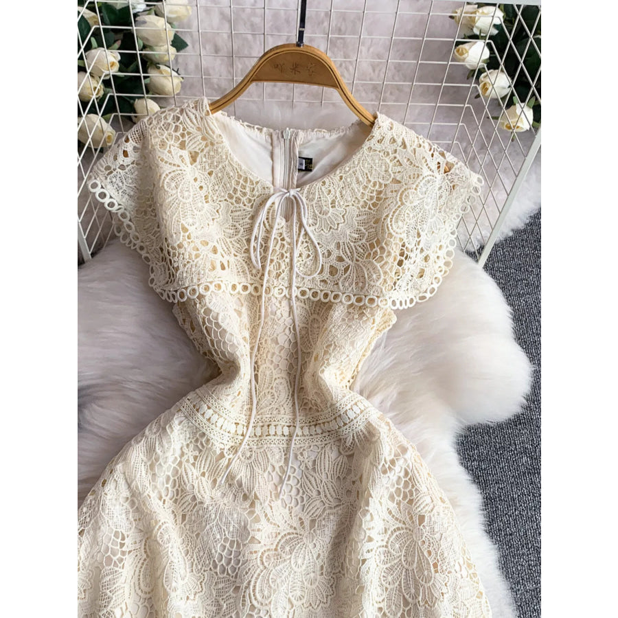 Lace Sleeveless A-Line Dress Apparel and Accessories