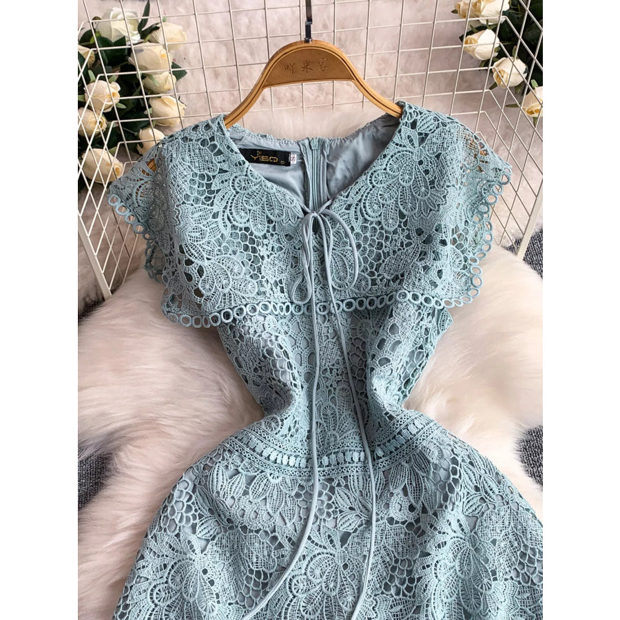 Lace Sleeveless A-Line Dress Apparel and Accessories