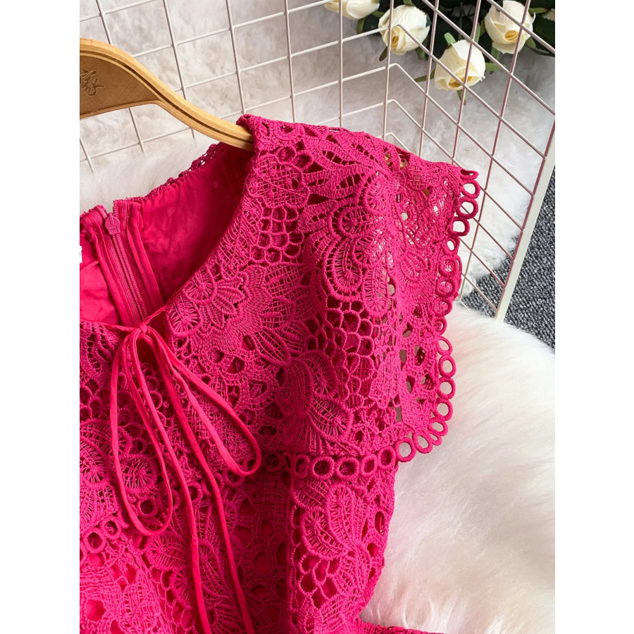 Lace Sleeveless A-Line Dress Apparel and Accessories