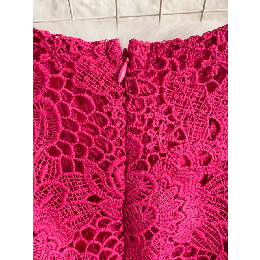 Lace Sleeveless A-Line Dress Apparel and Accessories