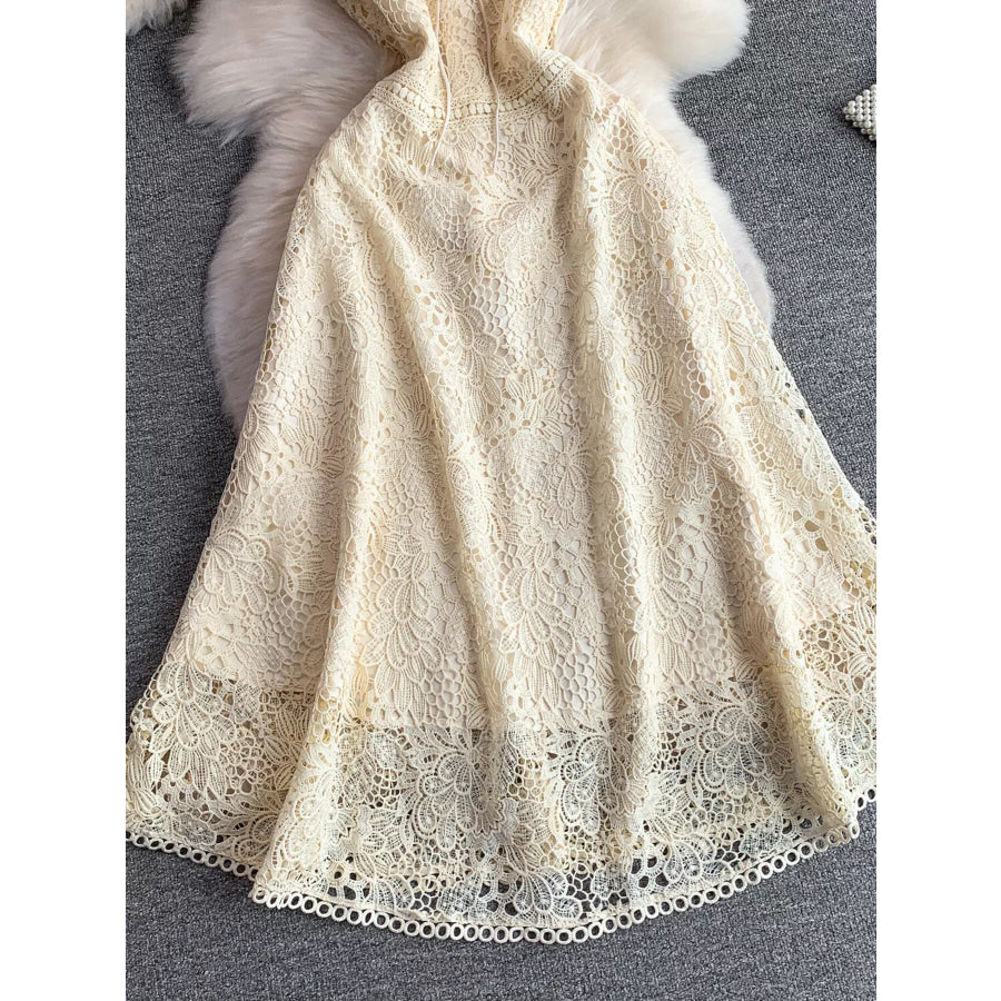 Lace Sleeveless A-Line Dress Apparel and Accessories