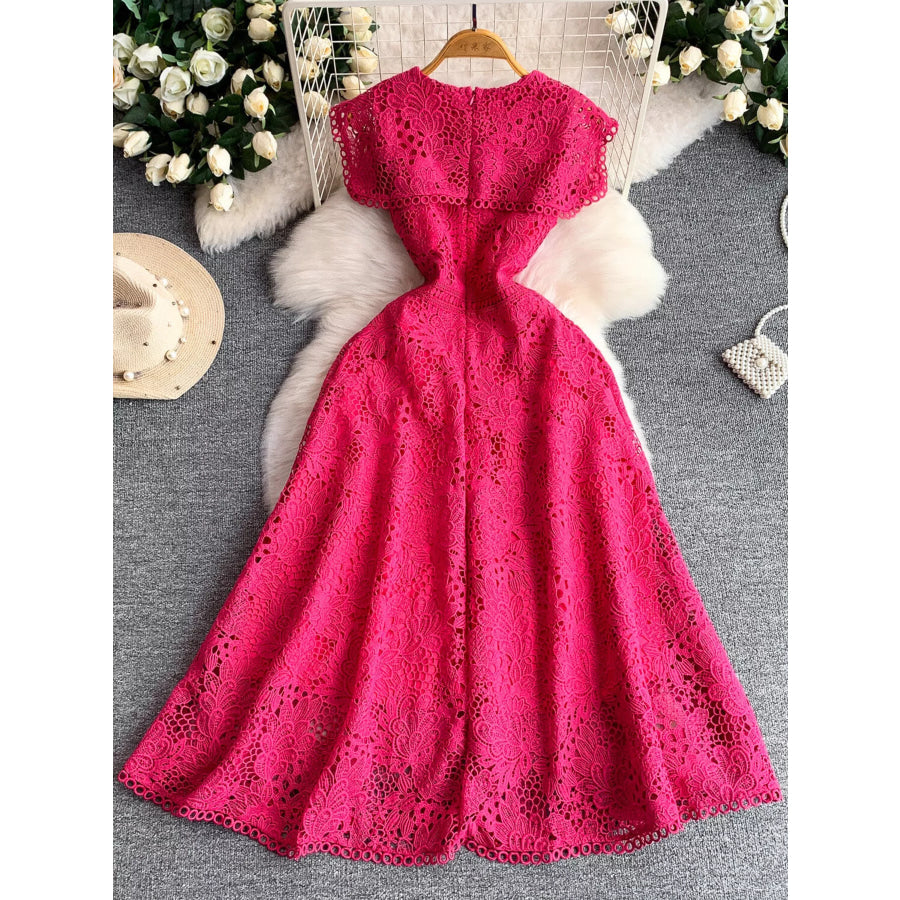 Lace Sleeveless A-Line Dress Apparel and Accessories