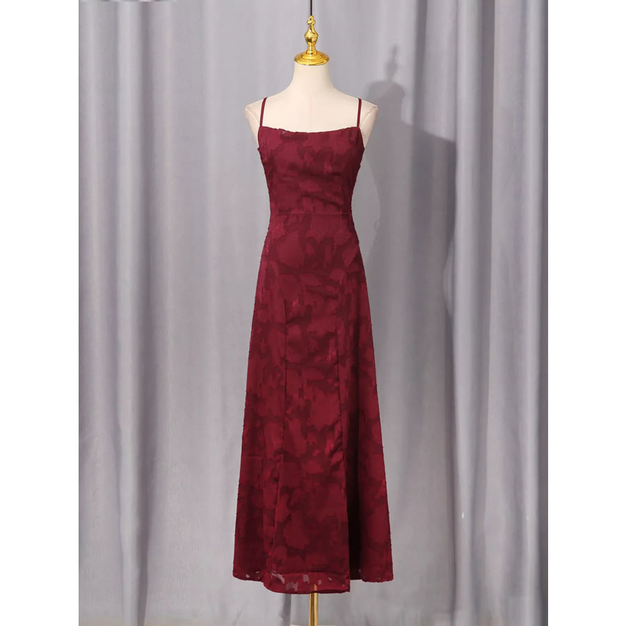Lace Spaghetti Strap Maxi Dress Apparel and Accessories