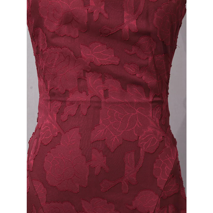 Lace Spaghetti Strap Maxi Dress Apparel and Accessories